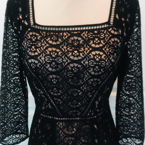 Kay Unger Black Lace Cocktail Party Dress XS 2 - Picture 4 of 8